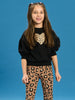 Sinsay Girl's Animal Printed Flare Trousers | Sinsay In Lebanon