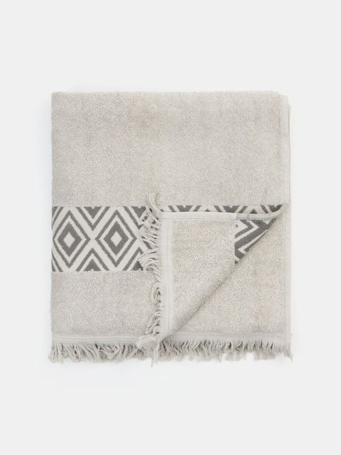 Sinsay Gray Cotton Towel With Fringes 50x90cm | Sinsay In Lebanon