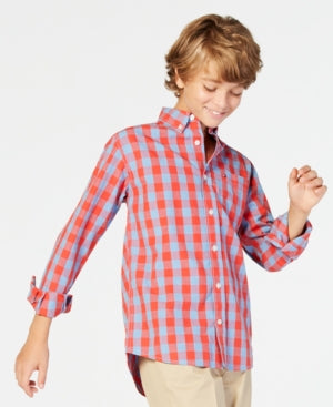 Tommy Hilfiger Boy's Multicolor Box-Plaid Cotton Shirt | Tommy Hilfiger In Lebanon