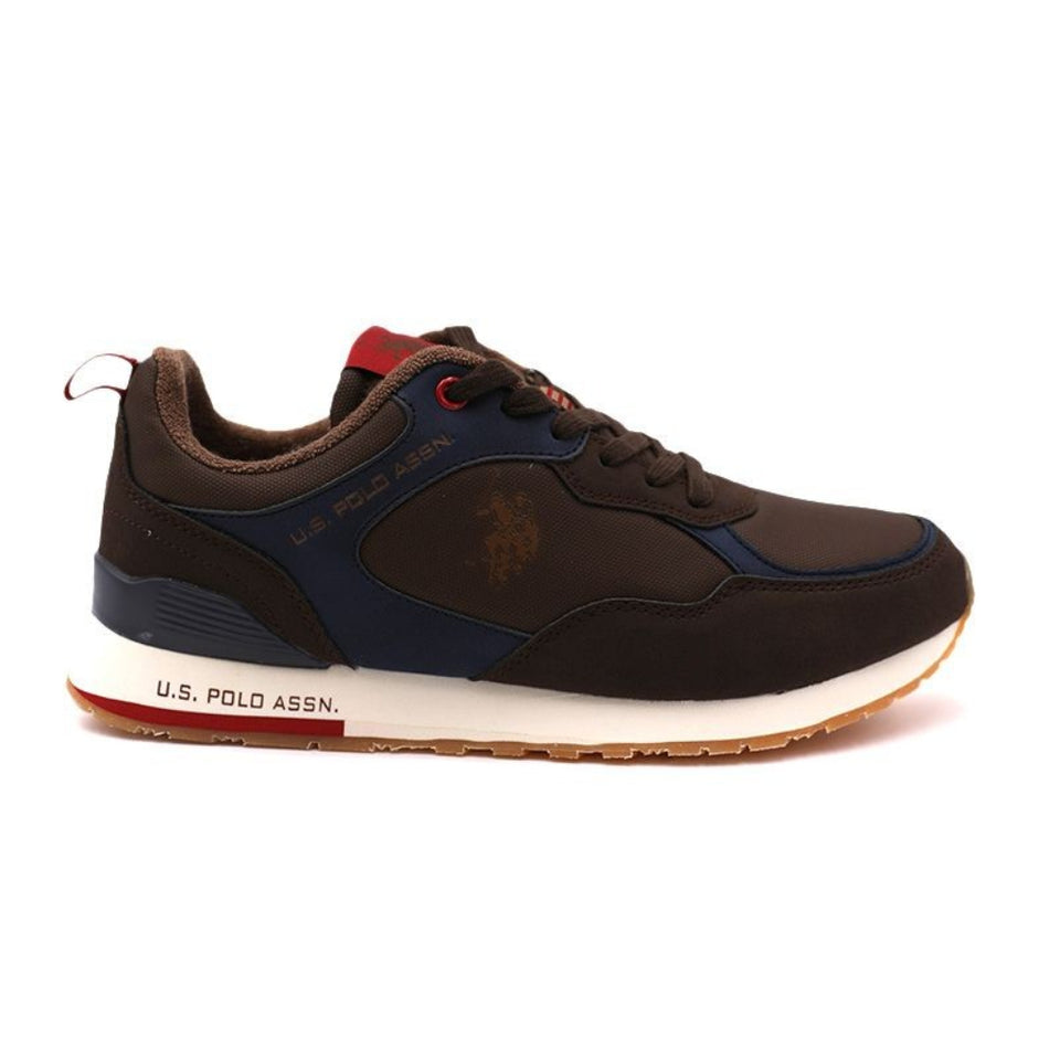 U.S. Polo Assn. Men's Dark Brown & Dark Blue Tabry Sneakers