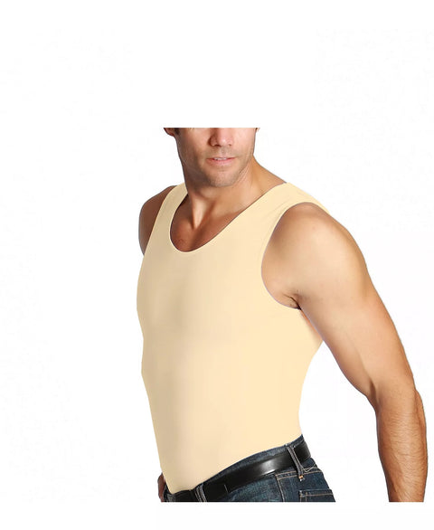 Insta Slim Men's Tan Compression Muscle Tank Top | Insta Slim In Lebanon