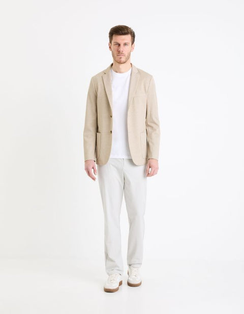 Celio Men's Beige Slim Fit Blazer |Celio In Lebanon