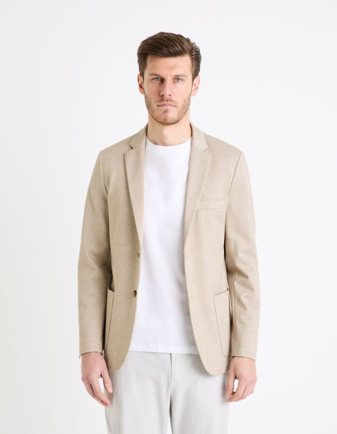 Celio Men's Beige Slim Fit Blazer |Celio In Lebanon