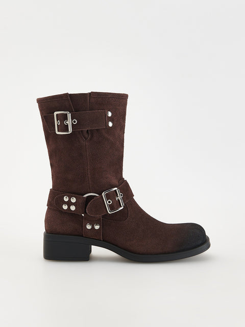Reserved Women's Brown Suede Ankle Boots | Reserved In Lebanon