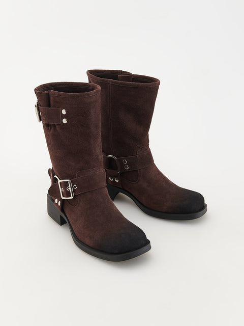Reserved Women's Brown Suede Ankle Boots | Reserved In Lebanon
