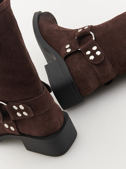 Reserved Women's Brown Suede Ankle Boots | Reserved In Lebanon