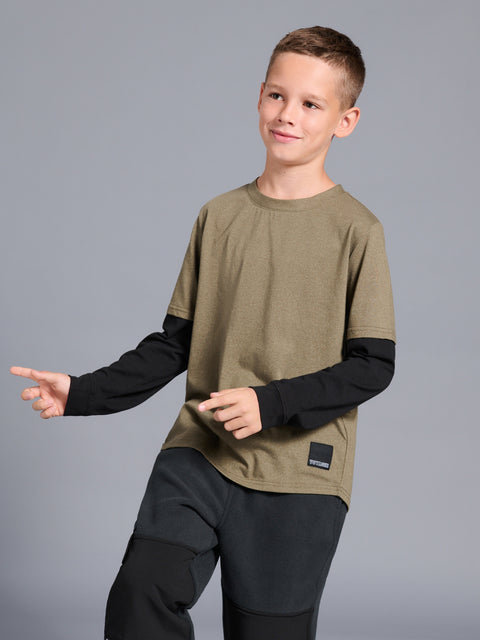 Sinsay Boy's Olive Green Long sleeve Blouse  | Sinsay in Lebanon
