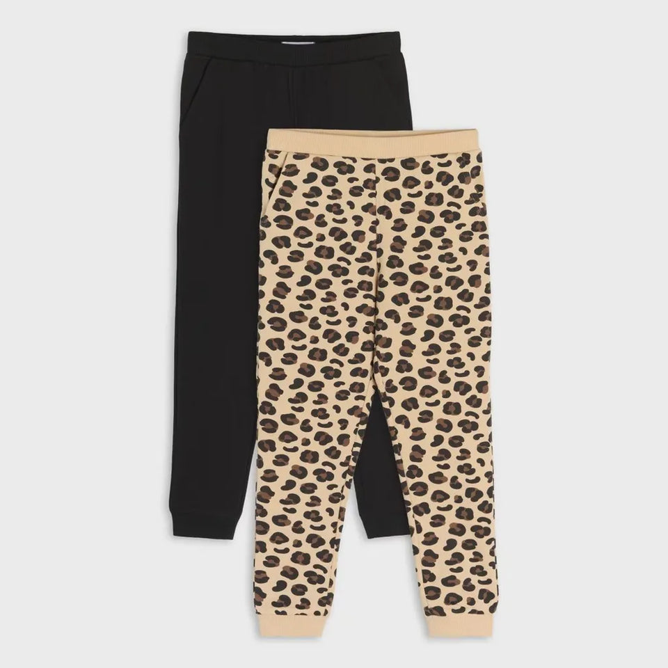 Sinsay Girl's Black & Beige 2-Pack Sweatpant