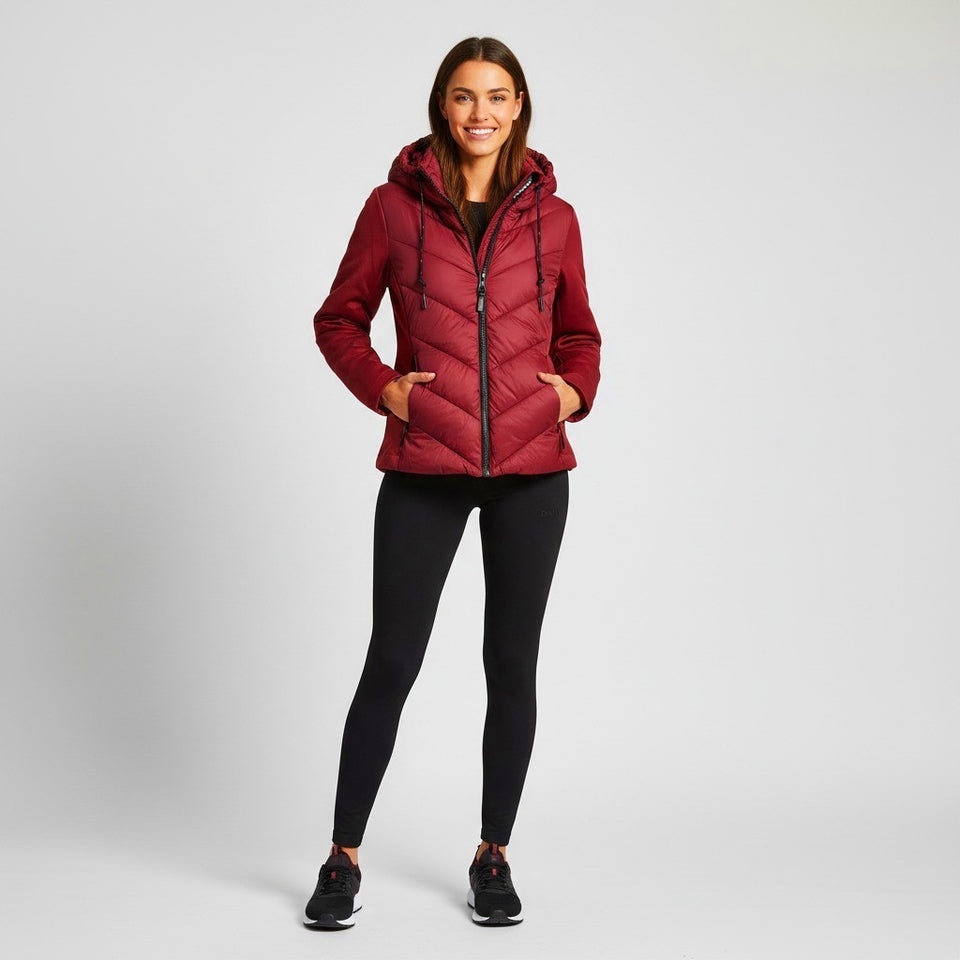 DKNY Women's Red Puffer Jacket