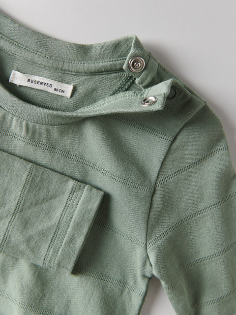 Reserved Baby Boy's Pale Green Cotton Bodysuits | Reserved In Lebanon