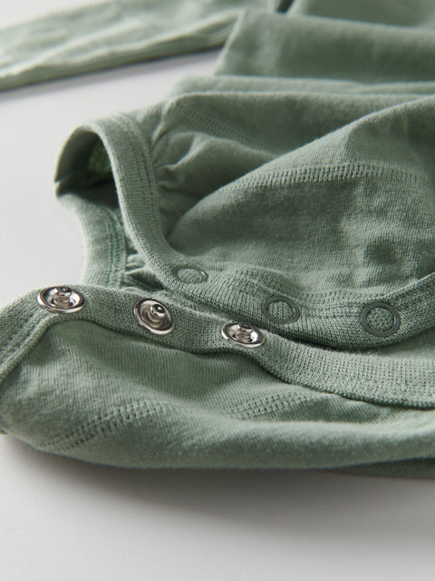 Reserved Baby Boy's Pale Green Cotton Bodysuits | Reserved In Lebanon