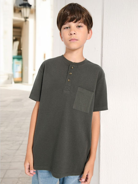 Sinsay Boy's Dark Green Short-Sleeve T-Shirt | Sinsay In Lebanon