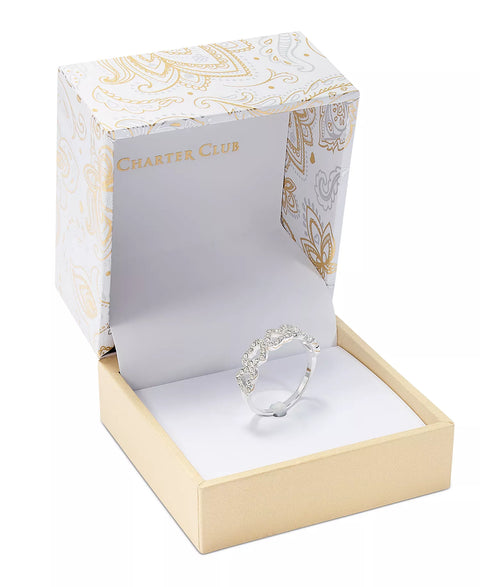 Charter Club Women's Silver Pavé Open Heart Ring | Charter Club In Lebanon