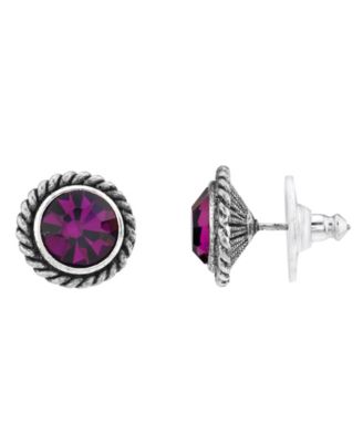 2028 Women's Silver/ Purple Earrings | 2028 in Lebanon