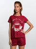 Sinsay Women's Pajama Set Burgundy AYA