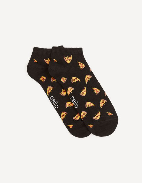 Celio Men's Black With pizza print Socks |Celio  in Lebanon