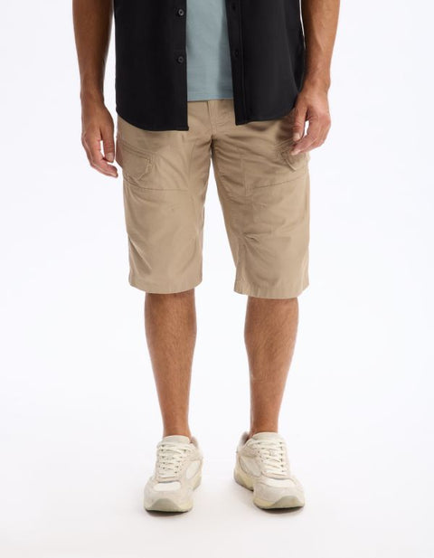 Celio Men's Beige Cotton Bermuda Shorts | Celio In Lebanon