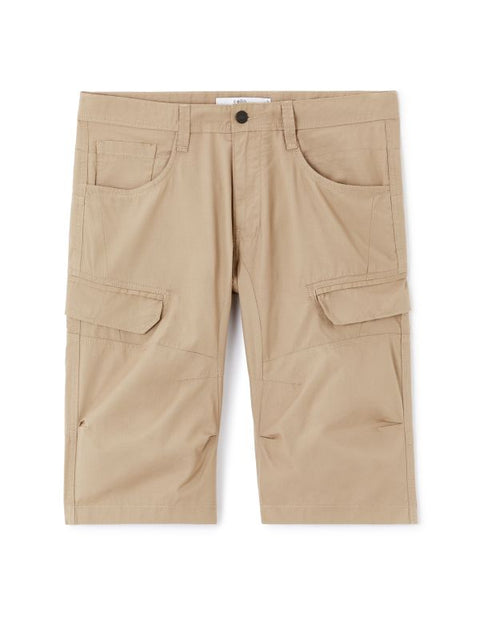 Celio Men's Beige Cotton Bermuda Shorts | Celio In Lebanon