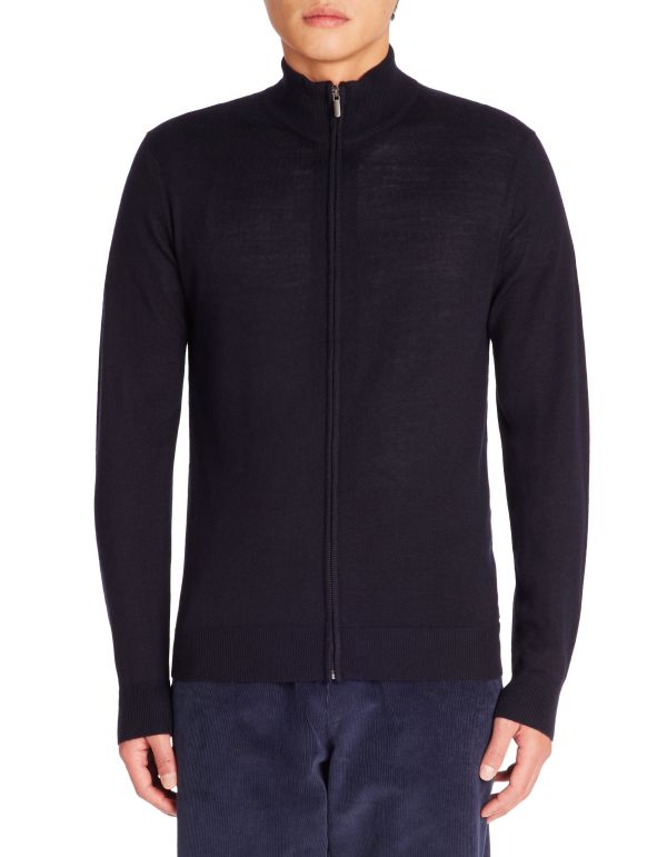 Celio Men's Navy Wool Blend Zip Up Cardigan|Celio In Lebanon