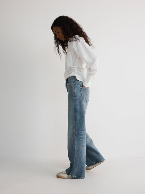 Reserved Denim Women's Blue lyocell Wide-leg Jeans | Reserved In Lebanon