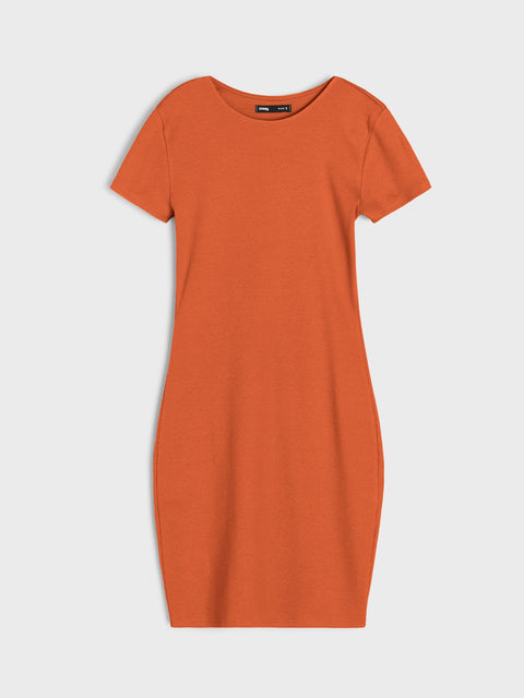 Sinsay Women's Brick Ribbed Fitted Mini Dress|Sinsay In Lebanon