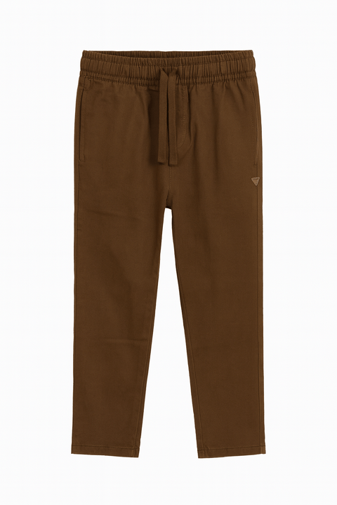 POMPdeLUX Boy's Brown Pull On Trousers | POMPdeLUX in Lebanon