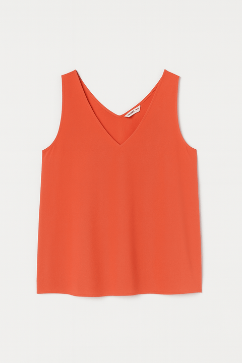 Mango Women's Coral Sleeveless Blouse| Mango in Lebanon