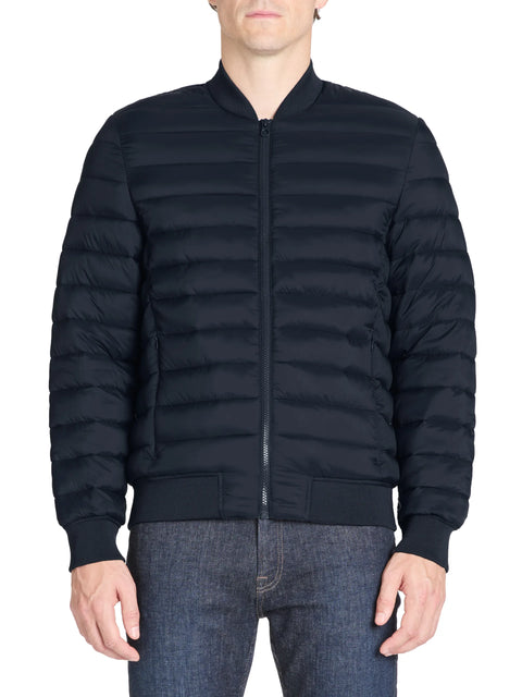 Celio Men's Navy Puffer Ribbed Jacket|Celio In Lebanon