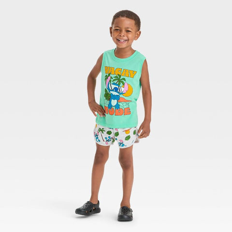 Disney Baby Boy's Multicolor Lilo & Stitch Tank and Short Set 2 Pieces | Disney In Lebanon