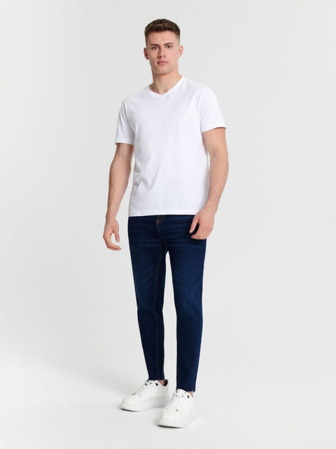 Sinsay Men's Navy Carrot Mid Waist Jeans |Sinsay In Lebanon