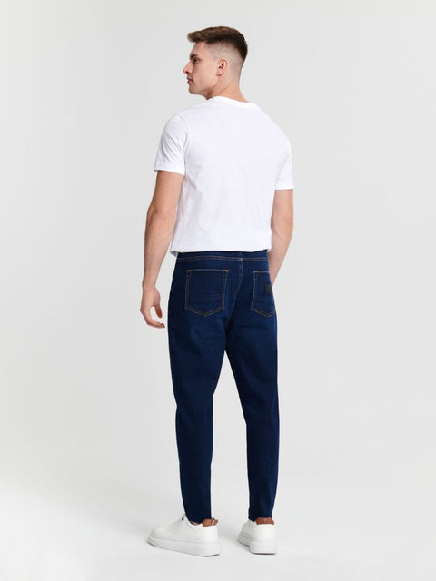Sinsay Men's Navy Carrot Mid Waist Jeans |Sinsay In Lebanon