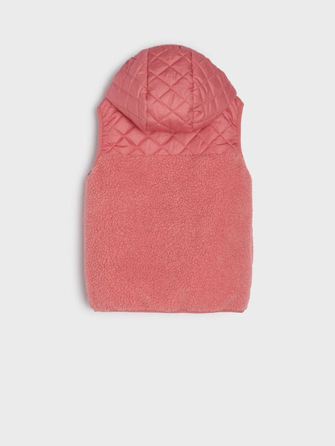 Sinsay Girl's Dusty Rose Hooded Vest | Sinsay In Lebanon