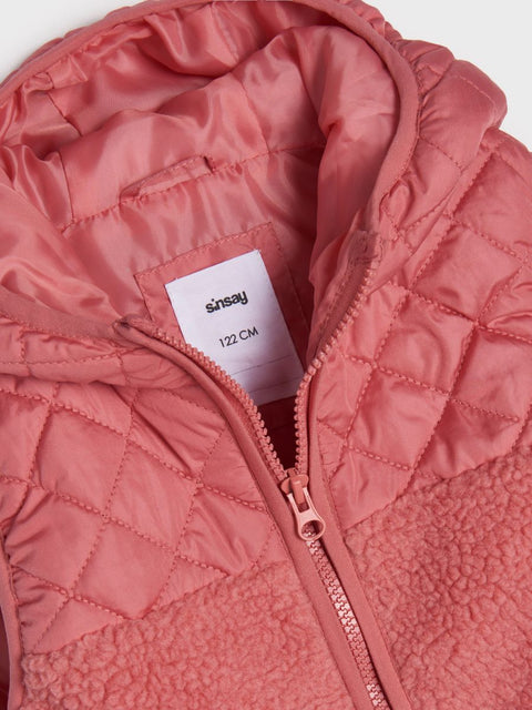 Sinsay Girl's Dusty Rose Hooded Vest | Sinsay In Lebanon