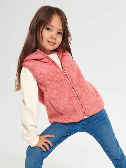 Sinsay Girl's Dusty Rose Hooded Vest | Sinsay In Lebanon