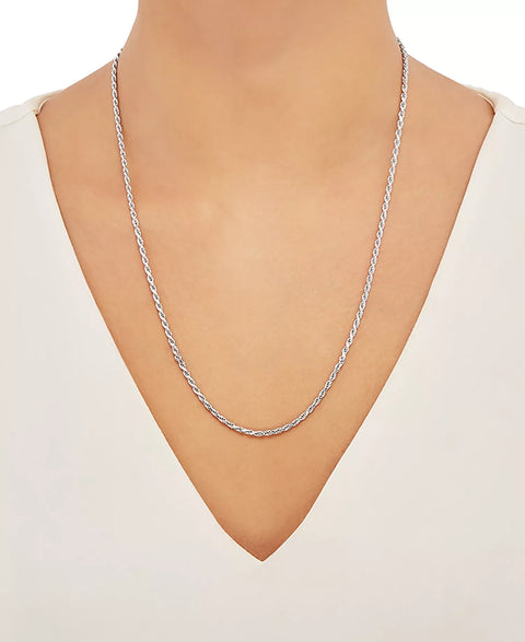 Giani Bernini Women's Silver Rope Link  22" Chain Necklace| Giani Bernini In Lebanon