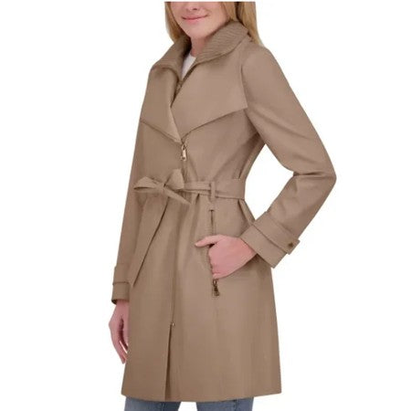 Halston Women's Brown Belted Trench Coat