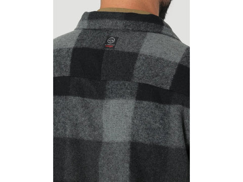 Wrangler Men's Grey & Black Checkered 2 Chest Pockets Jacket | Wrangler In Lebanon