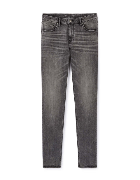 Gray jeans on a white background