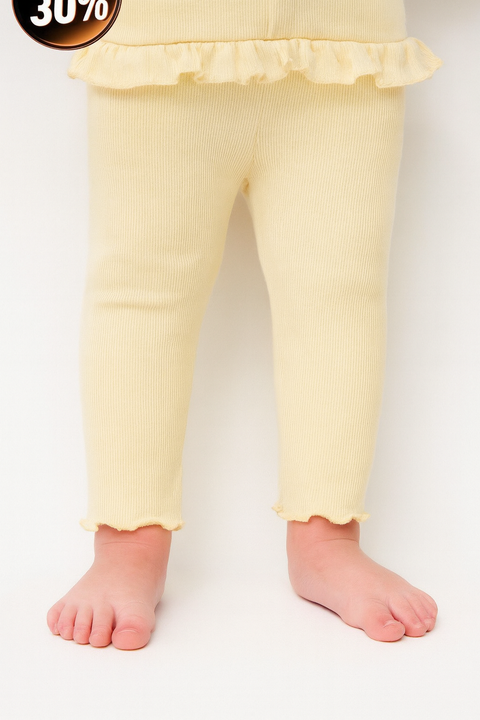 Sinsay Baby Girl's Light Yellow Leggings With Ruffle Details | Sinsay In Lebanon