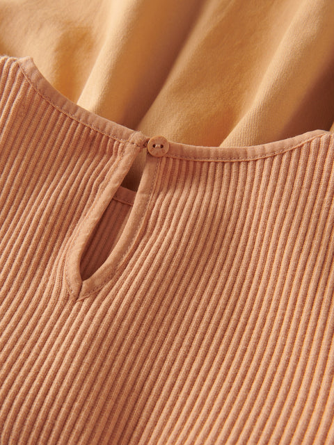 Reserved Baby Girl's Beige Cotton Rich Dress | Reserved In Lebanon