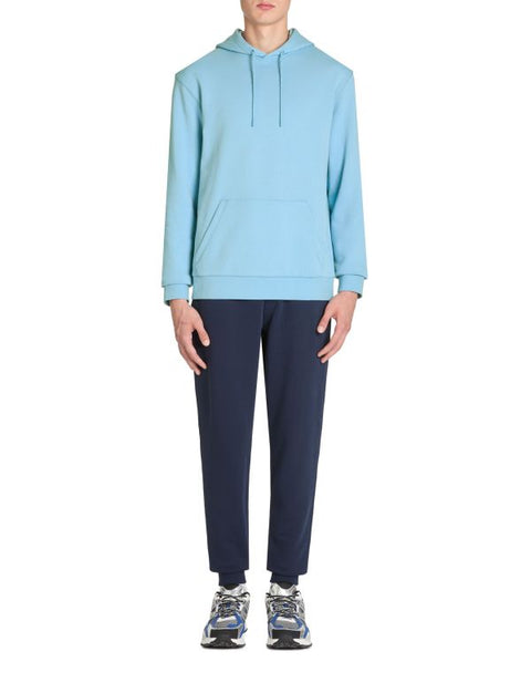 Celio Men's Baby Blue Essential Pullover Hoodie|Celio In Lebanon