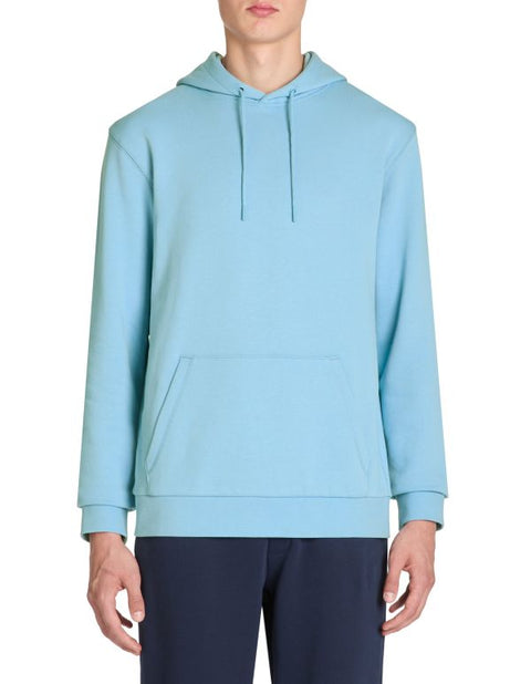 Celio Men's Baby Blue Essential Pullover Hoodie|Celio In Lebanon