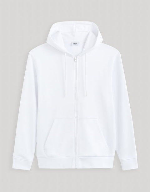 Celio Men's White Cotton Zip Up Hoodie|Celio In Lebanon