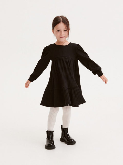 Reserved Baby Girl's Black Long Sleeve Dress | Reserved In Lebanon