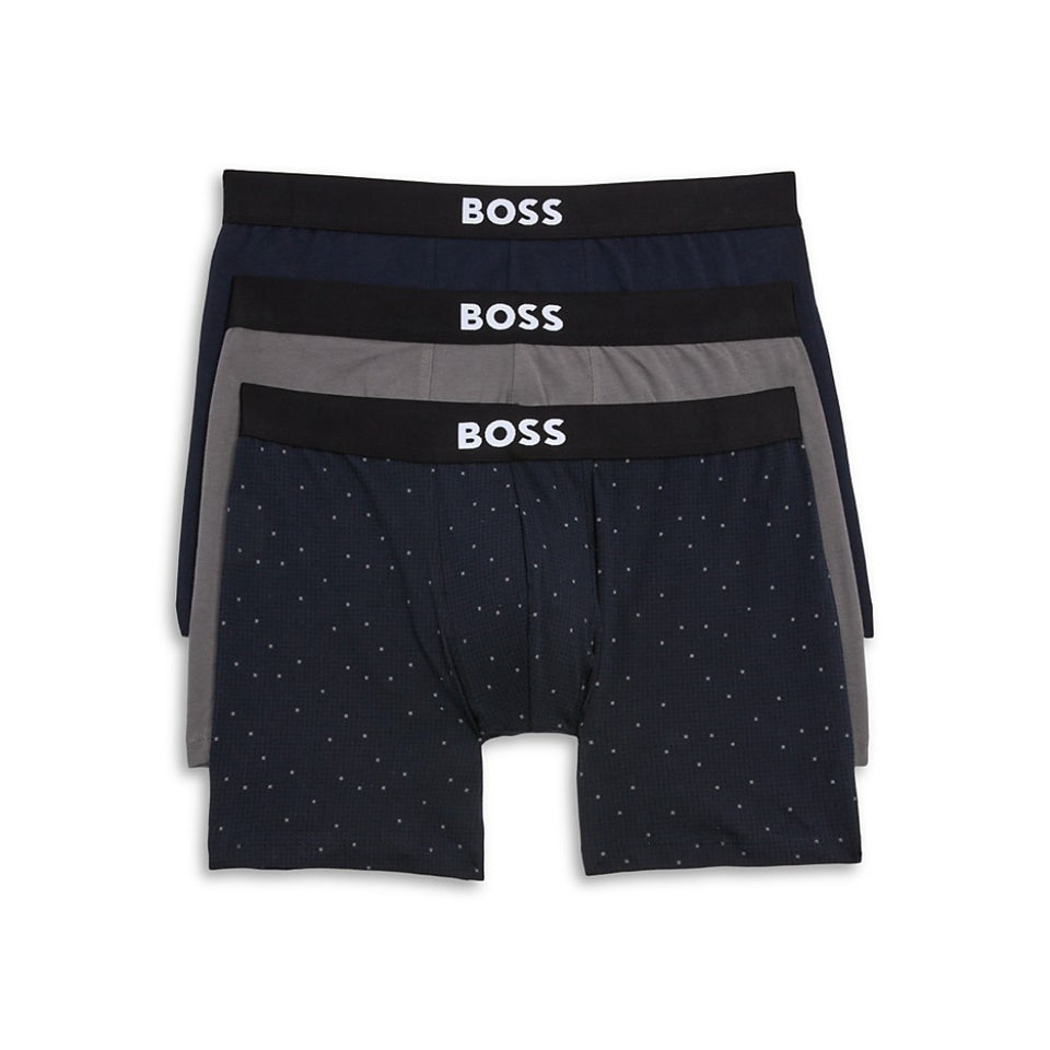 Boss Men's Multicolor Dotted 3 Pack Boxer