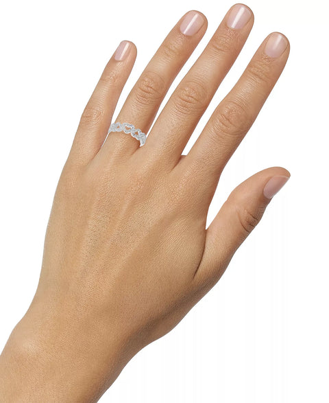 Charter Club Women's Silver Pavé Open Heart Ring | Charter Club In Lebanon
