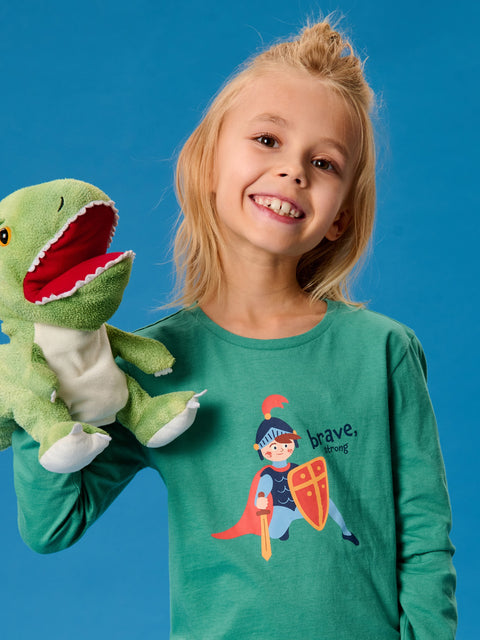 Sinsay Girl's Teel Green With graphic printed 2 pc Pajama Set   | Sinsay in Lebanon