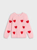 Sinsay Girl's Pink & Red Heart Printed Cardigan | Sinsay In Lebanon