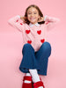 Sinsay Girl's Pink & Red Heart Printed Cardigan | Sinsay In Lebanon