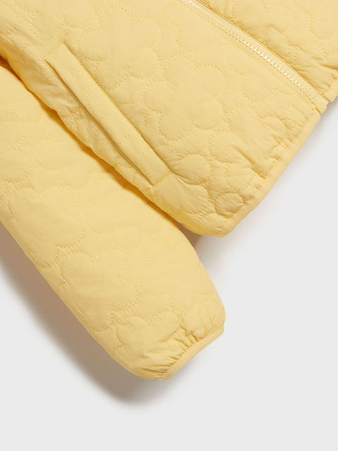 Sinsay Girl's Yellow Floral Hooded Quilted Jacket |Sinsay In Lebanon